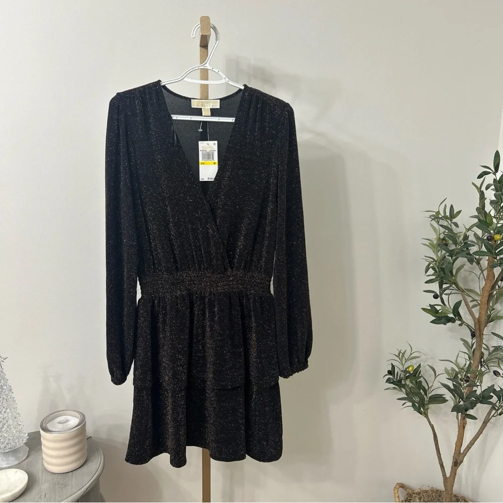 Michael Kors Black Shimmer Dress - Picture 1 of 10